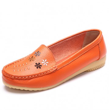 Flower Embroidery Casual Slip On Flat Shoes