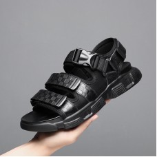 New Promotion Breathable buckle non-slip leisure genuine leather sandals for men