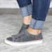 Women Buttonhole Decor Comfy Wearable Sports Casual Canvas Flats
