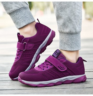 Women Casual Breathable Mesh Hook Loop Slip Resistant Walk Sneakers